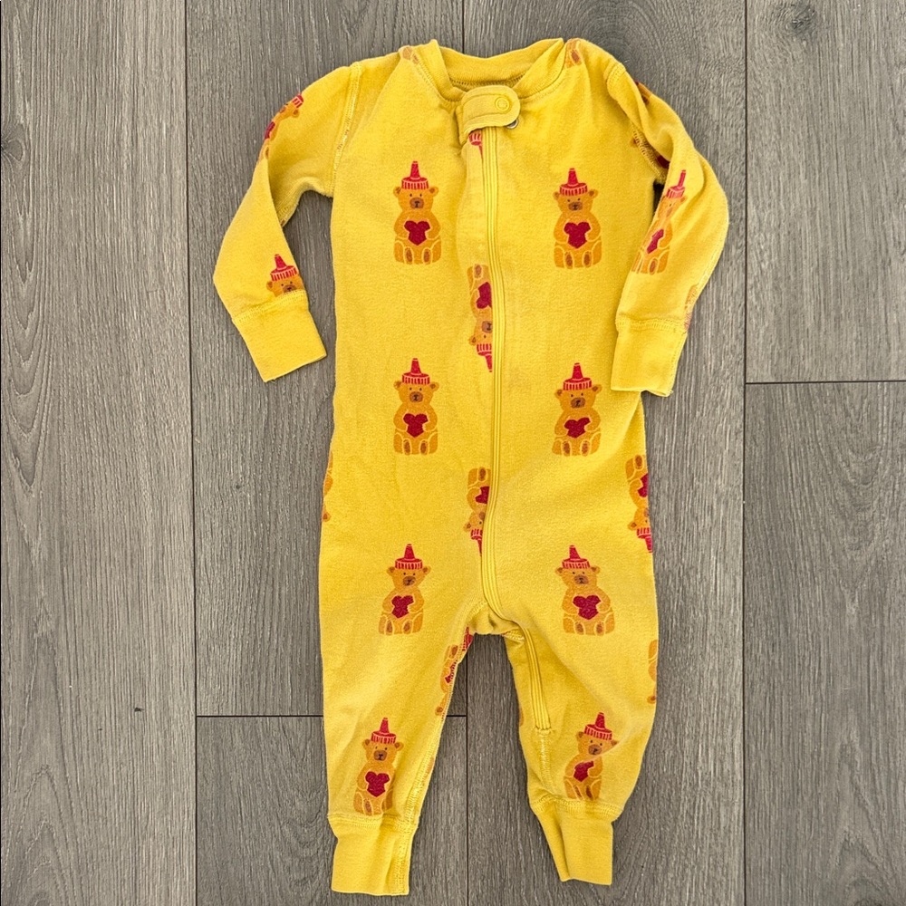 Hanna Andersson honey bear zippys 12-18mo